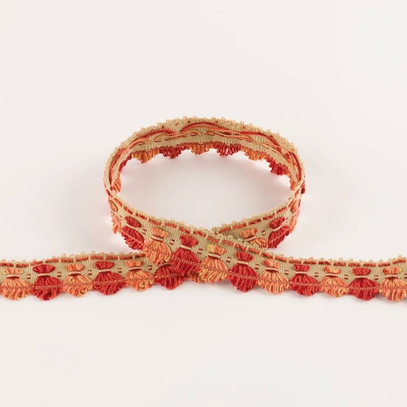 Arlington Archive Fan Edge Tomato – Fächerborte von Colefax and Fowler