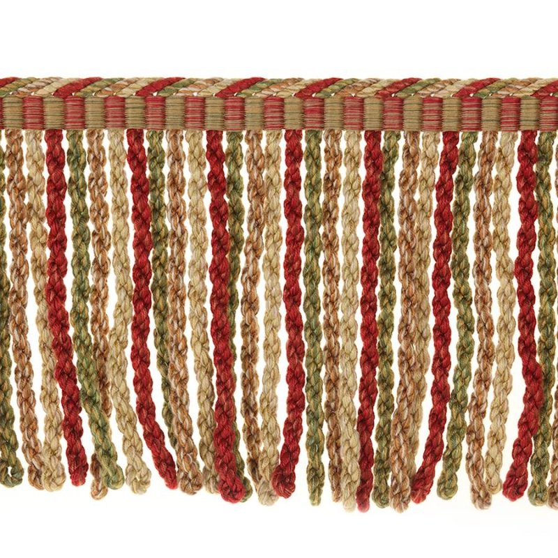 Preview: Arlington Bullion Fringe Tomato/Olive – Bullionfranse von Colefax and Fowler