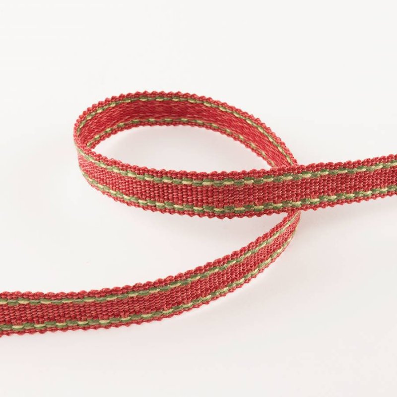 Preview: Arlington Narrow Braid Red/Green – Schmale Borte von Colefax and Fowler