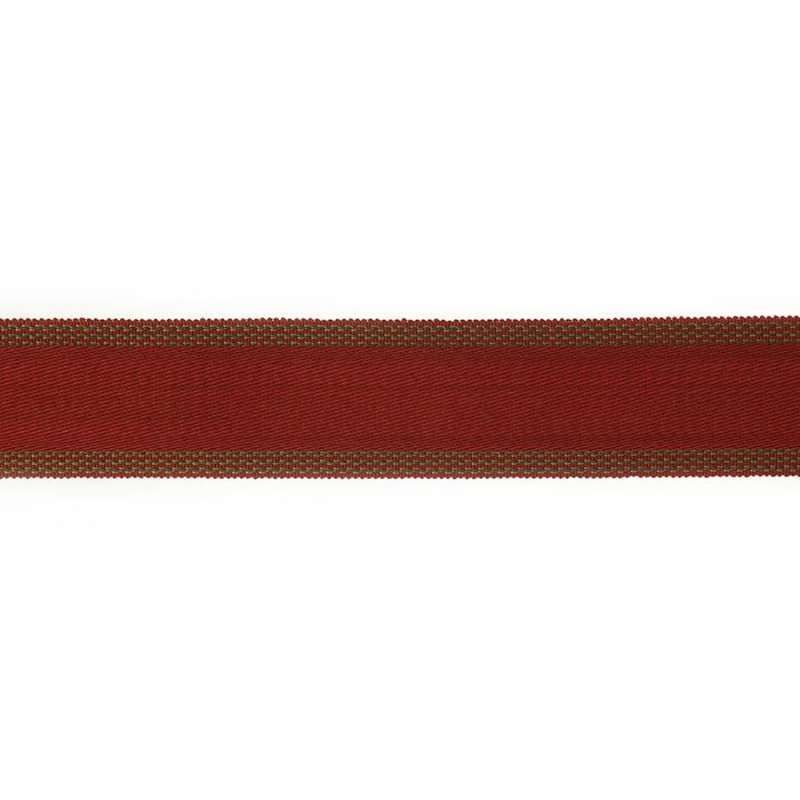 Preview: Arlington Wide Braid Tomato/Olive – Breite Borte von Colefax and Fowler
