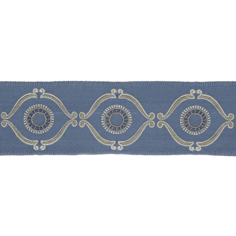 Preview: Delano Classic Braid Navy – Bestickte Borte von Colefax and Fowler