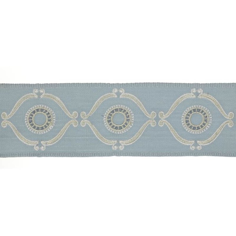Delano Classic Braid Old Blue – Bestickte Borte von Colefax and Fowler