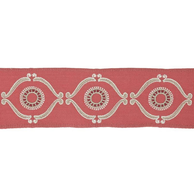 Preview: Delano Classic Braid Red – Bestickte Borte von Colefax and Fowler