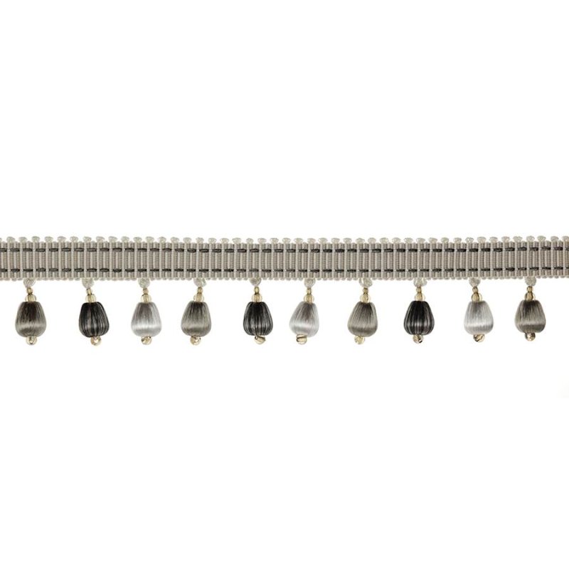 Delano Drop Fringe Charcoal – Perlenfranse von Colefax and Fowler