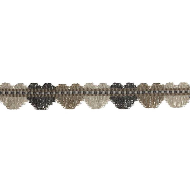 Delano Fan Edge Charcoal – Fächerborte von Colefax and Fowler