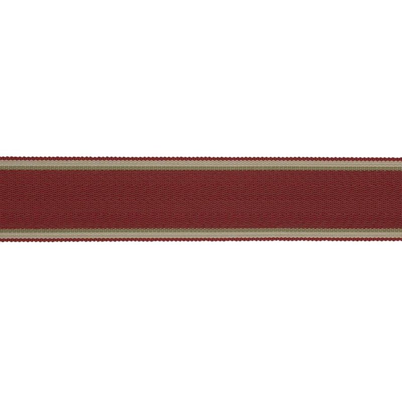 Delano Herringbone Braid Red/Green – Fischgratborte von Colefax and Fowler