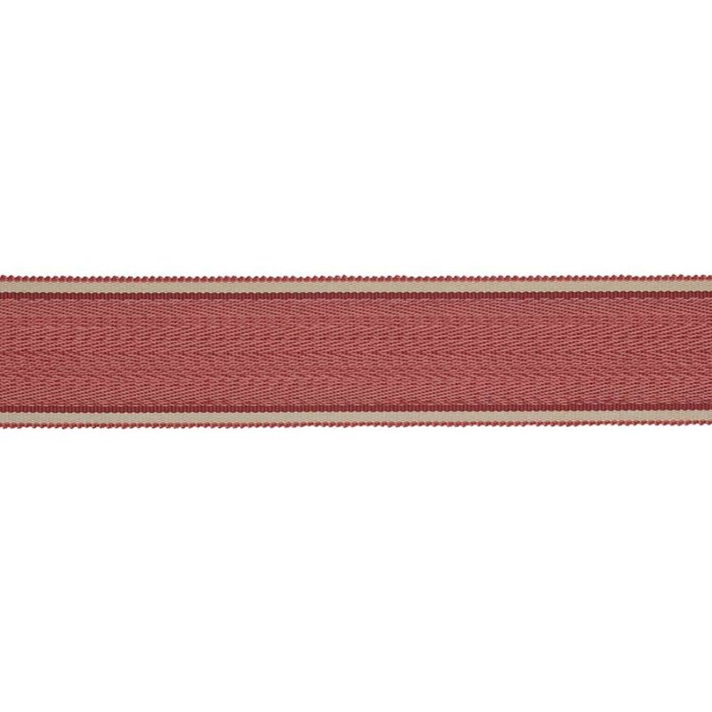 Preview: Delano Herringbone Braid Red – Fischgratborte von Colefax and Fowler