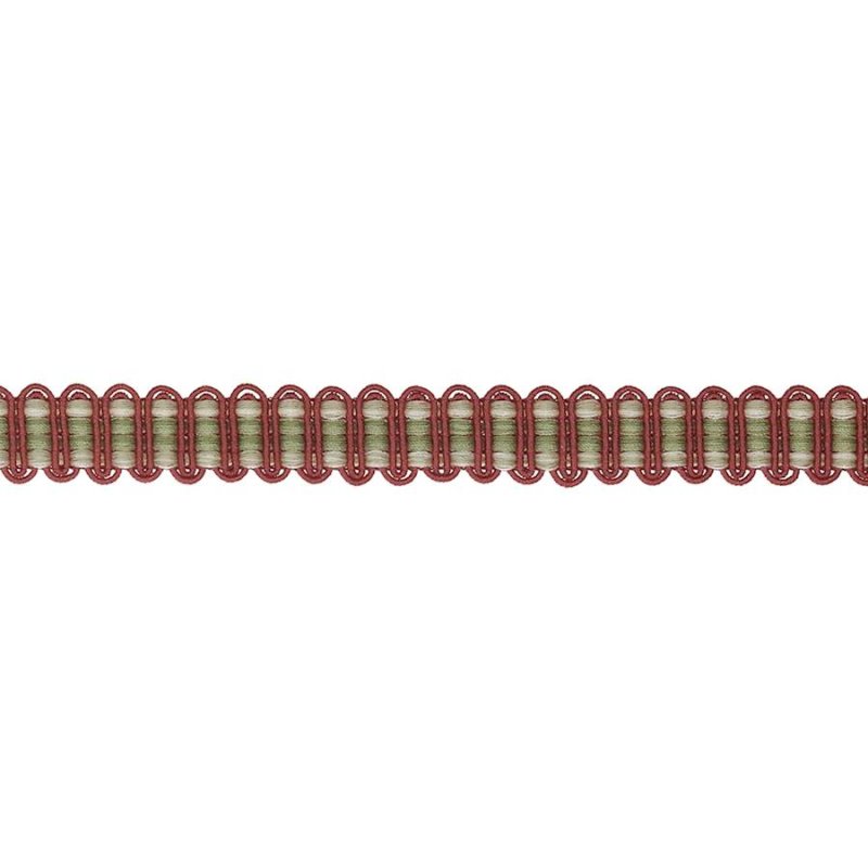 Delano Narrow Braid Red/Green – Schmale Gimpe-Borte von Colefax and Fowler