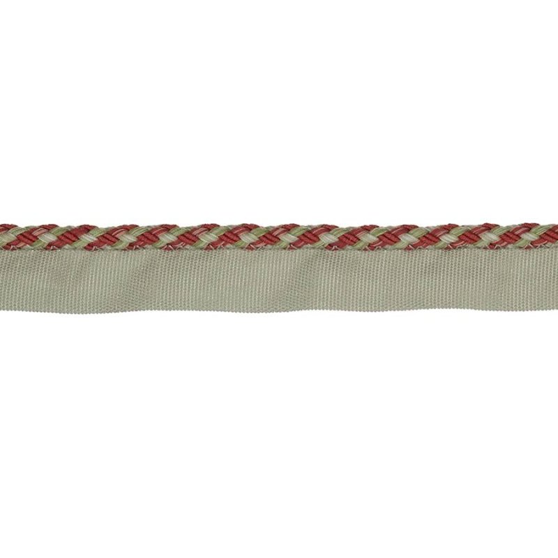 Delano Small Braided Rope Red/Green – Geflochtene Kordel mit Flansch von Colefax and Fowler