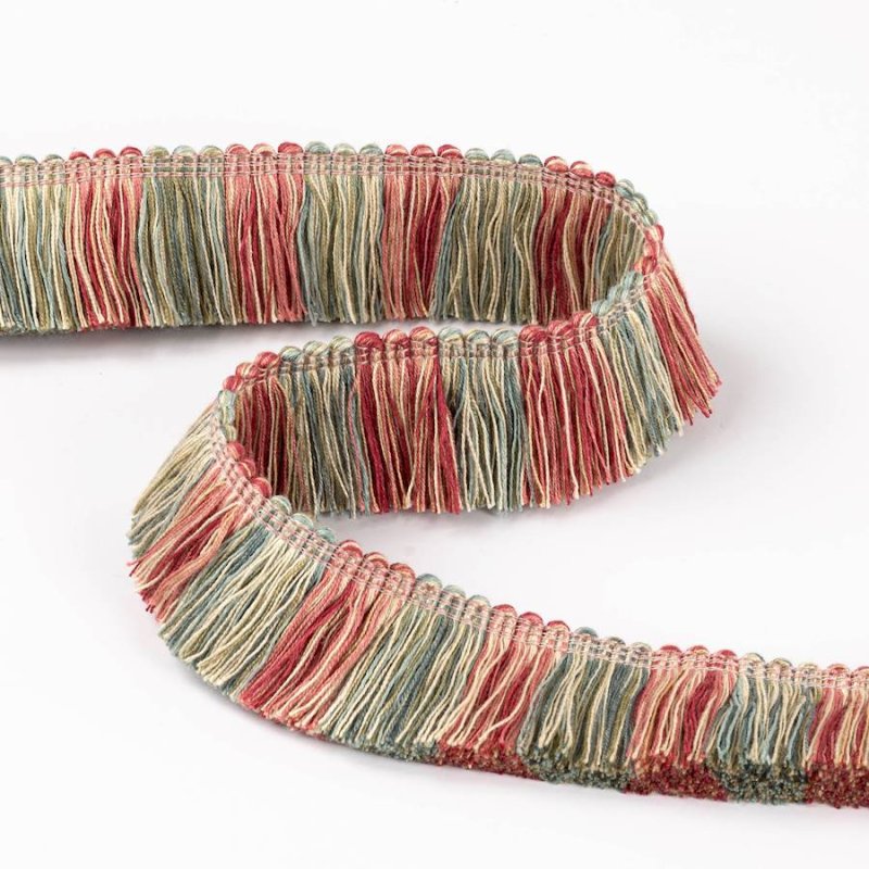 Preview: Lansdowne Cut Ruche Red/Forest – Schnittruche von Colefax and Fowler