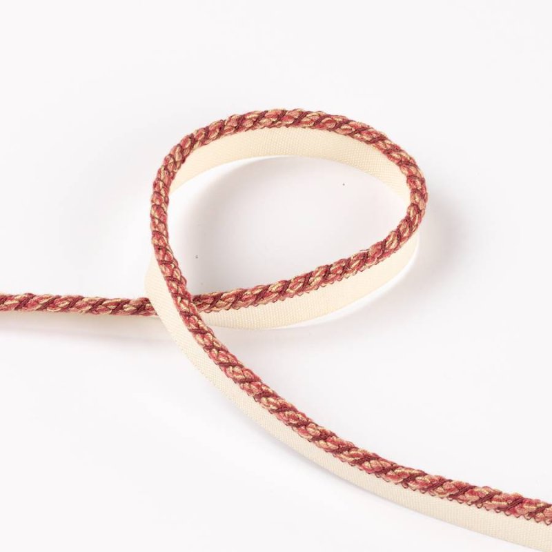 Preview: Lansdowne Narrow Rope Red – Kordel mit Flansch von Colefax and Fowler