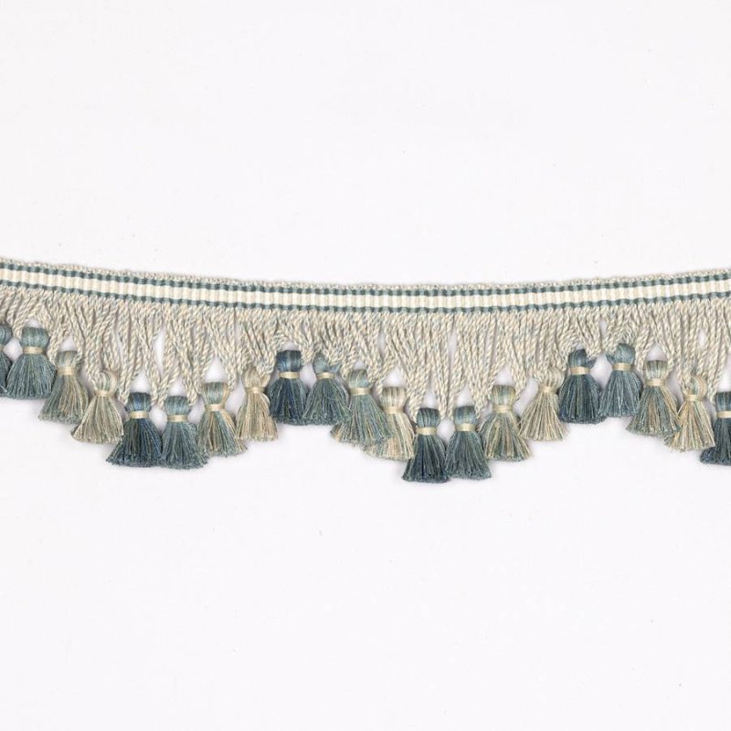 Preview: Lansdowne Scalloped Tassel Fringe Blue – Bogenquastenfranse von Colefax and Fowler