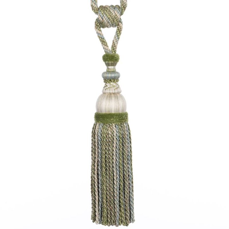 Lansdowne Tassel Tieback Aqua/Leaf – Quastenraffhalter von Colefax and Fowler