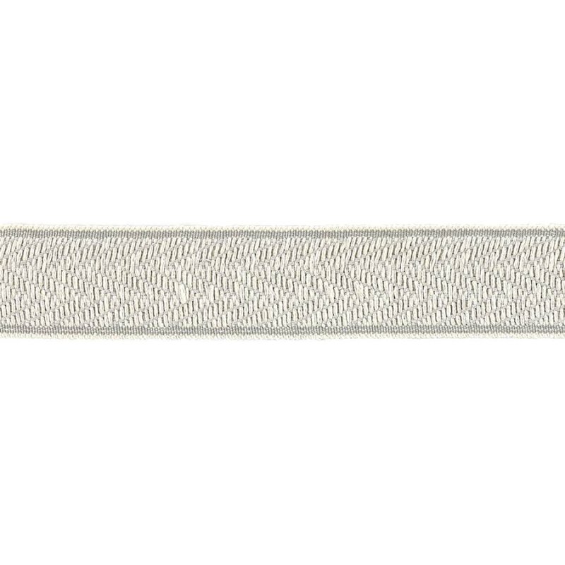Preview: Theodore Chevron Braid Silver – Chevronband von Colefax and Fowler