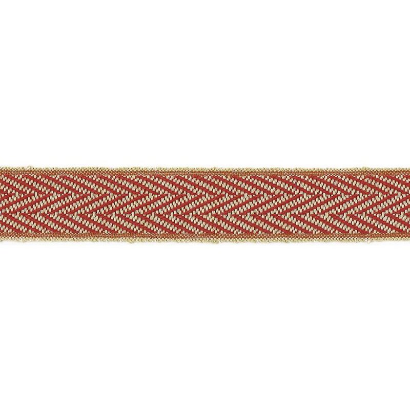 Theodore Chevron Braid Tomato – Chevronband von Colefax and Fowler