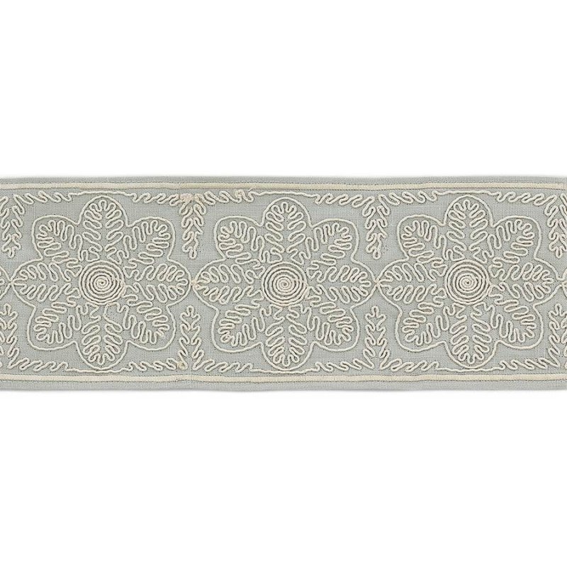 Theodore Florette Braid Aqua – Bestickte Borte von Colefax and Fowler
