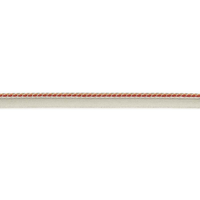 Preview: Theodore Narrow Rope Red/Forest – Kordel mit Flansch von Colefax and Fowler