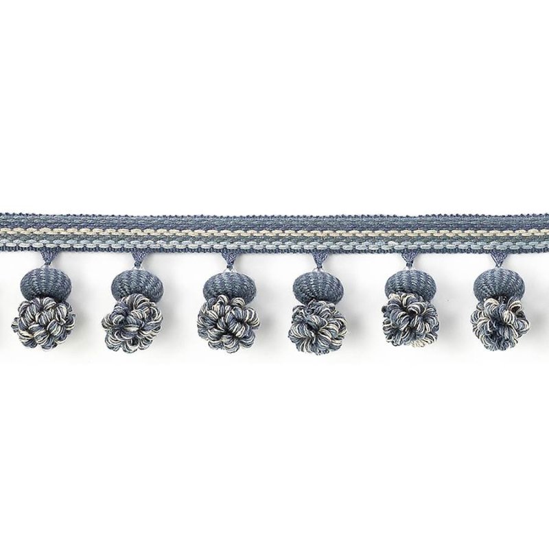 Theodore Ruche Drop Blue – Rüschenperlenfranse von Colefax and Fowler