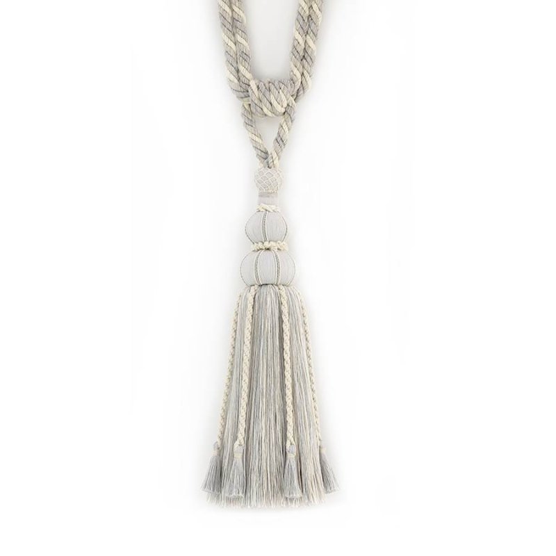 Preview: Theodore Tassel Tieback Silver – Quastenraffhalter von Colefax and Fowler