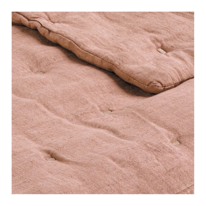 Leinentagesdecke Chloe in blush