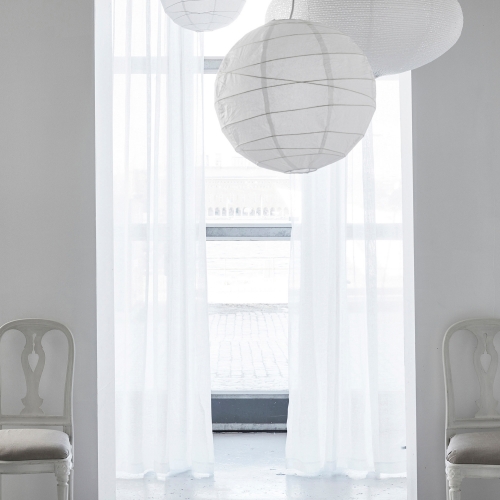 Skylight transparenter Vorhang aus Voile-Leinen - 140 x 290 cm - weiß