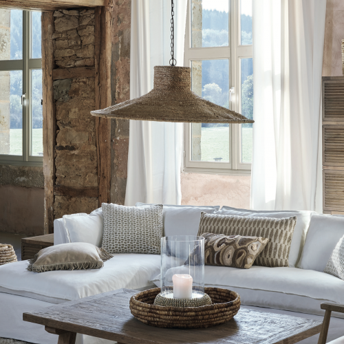 Preview: Deckenleuchte Maddy aus Jute - Durchmesser 64 cm