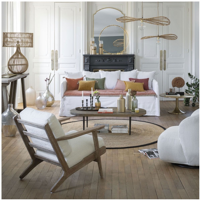 Preview: Sessel Jules in Bouclé offwhite