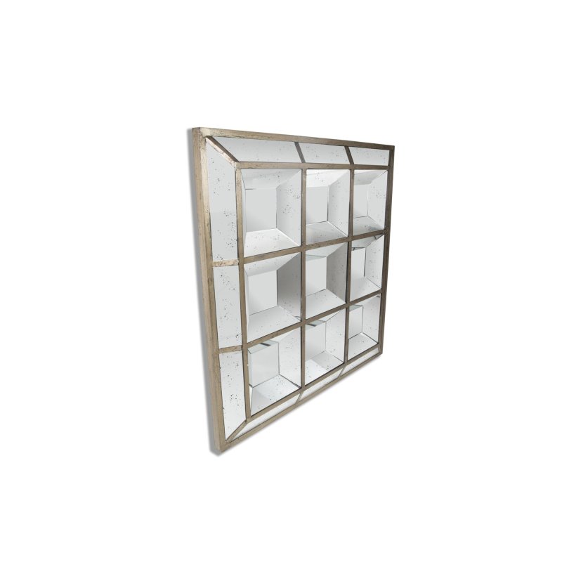 Preview: Spiegel Javier mit Facetten, quadratisch – 117 x 117 cm – Ansicht 2