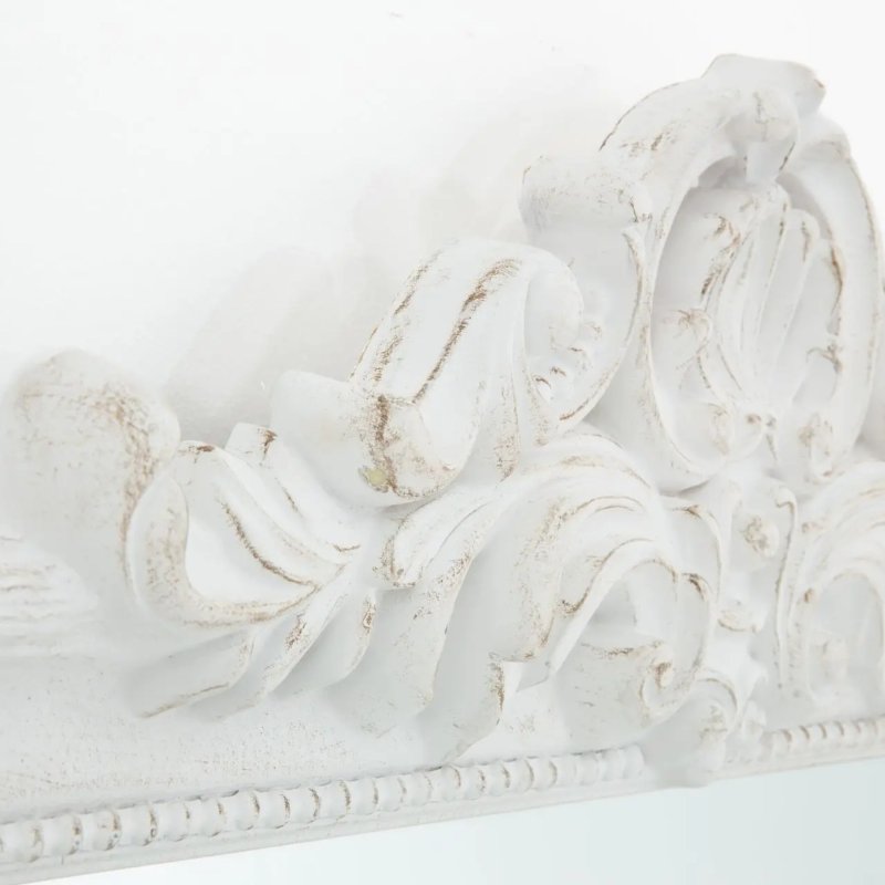 Spiegel Trini, geschnitzt, weiß – 107 x 89 cm – Ansicht 5