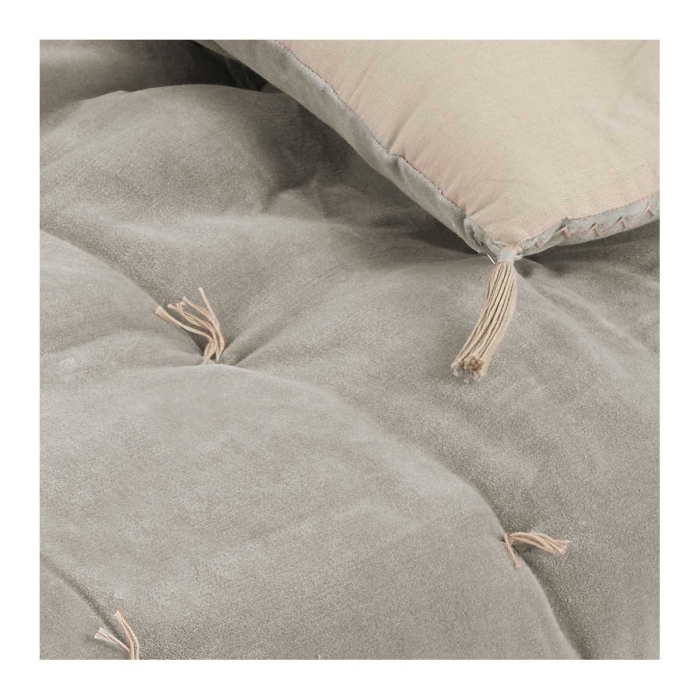 Matteo Plaid / Futon aus Baumwollsamt in Gris