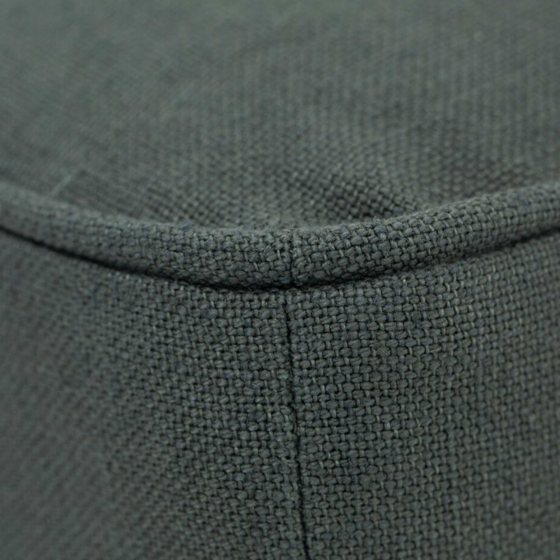 Gepolsterte Fußbank Genua mit Leinenhusse von Flamant