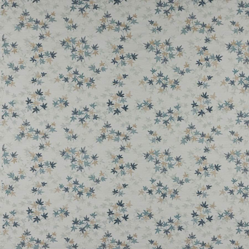 Preview: Jane Churchill Acer Maple Stoff in Ivory/Blue