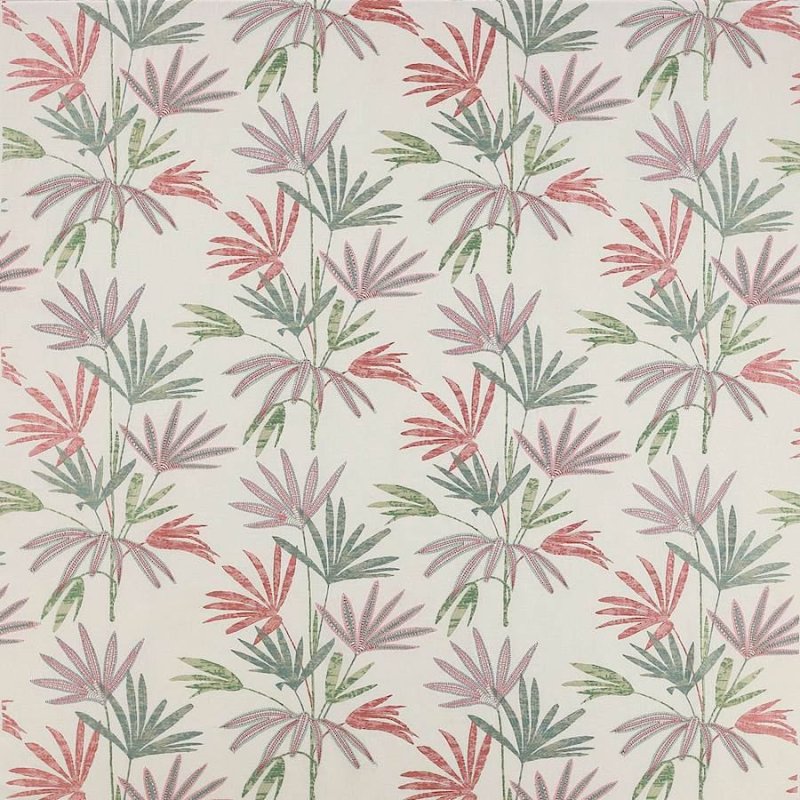 Preview: Bamboo Palm Pink/Aqua – Stoff von Jane Churchill