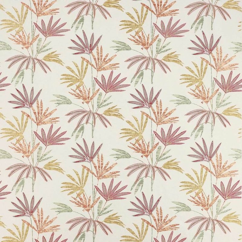 Preview: Bamboo Palm Red – Stoff von Jane Churchill