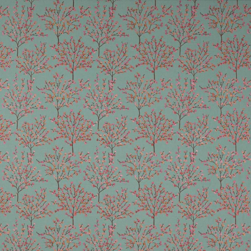 Blossom Tree Aqua/Pink – Stoff von Jane Churchill