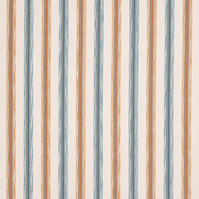 Preview: Camber Stripe Teal/Rust – Stoff von Jane Churchill