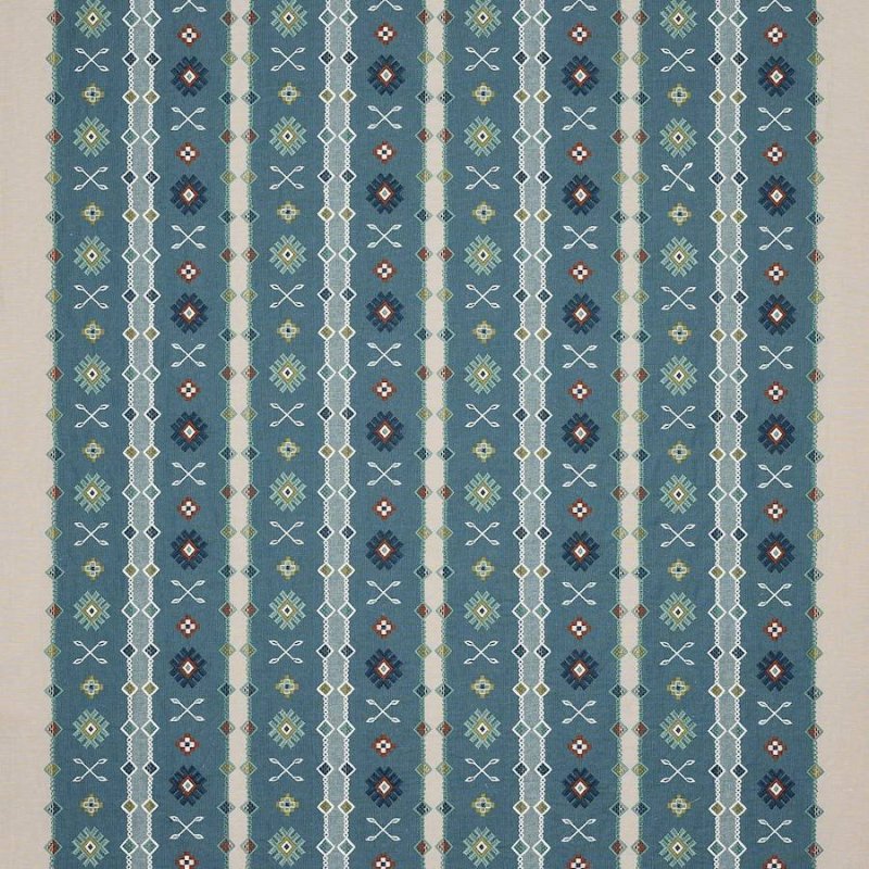 Jane Churchill Cinnabar Stickstoff in Blue