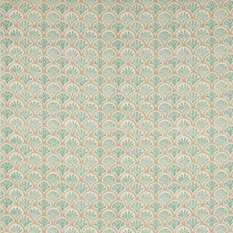 Preview: Coralli Aqua/Beige – Stoff von Jane Churchill
