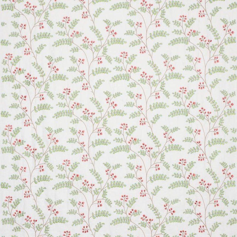 Preview: Jane Churchill Delphine Stoff in Red/Green