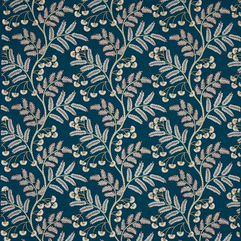 Jane Churchill Hazelwood Stoff in Teal