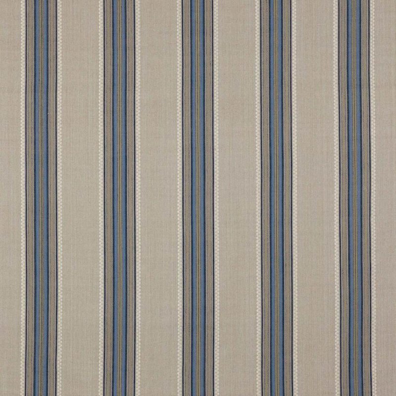 Preview: Jane Churchill Indus Stripe Streifenstoff in Blue/Stone