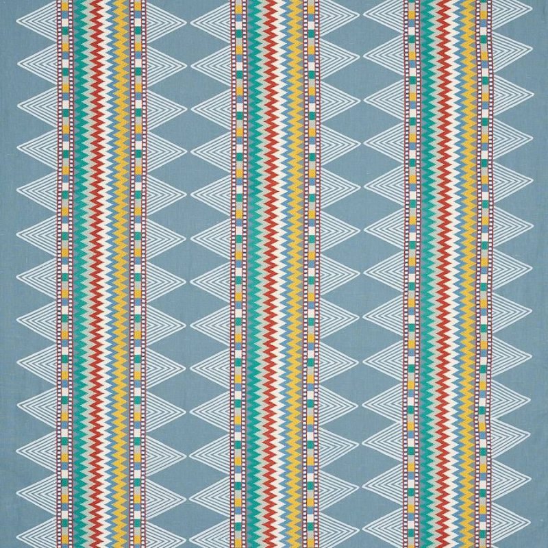 Inka Stripe Blue – Stoff von Jane Churchill