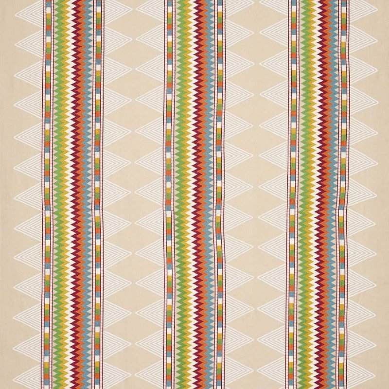 Preview: Inka Stripe Multi – Stoff von Jane Churchill