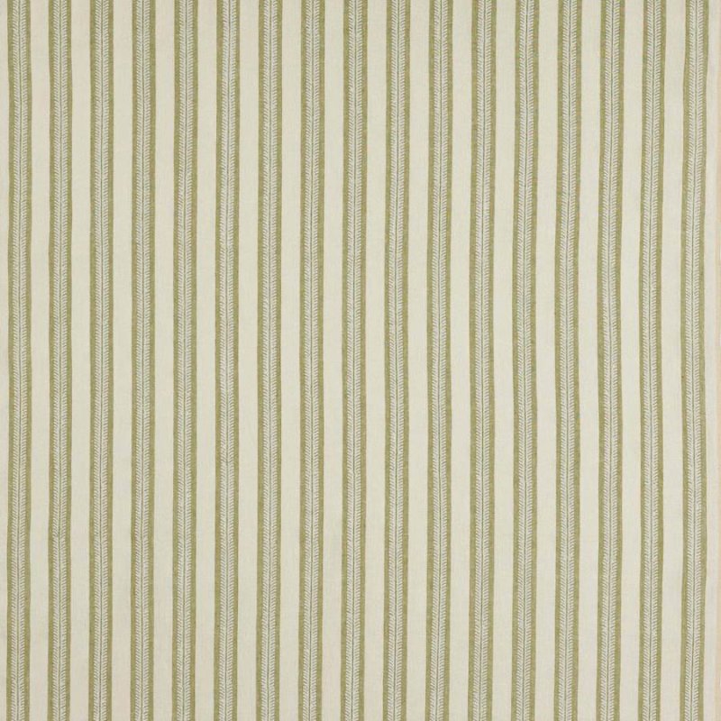 Jane Churchill Innis Stripe Leinenstoff in Green