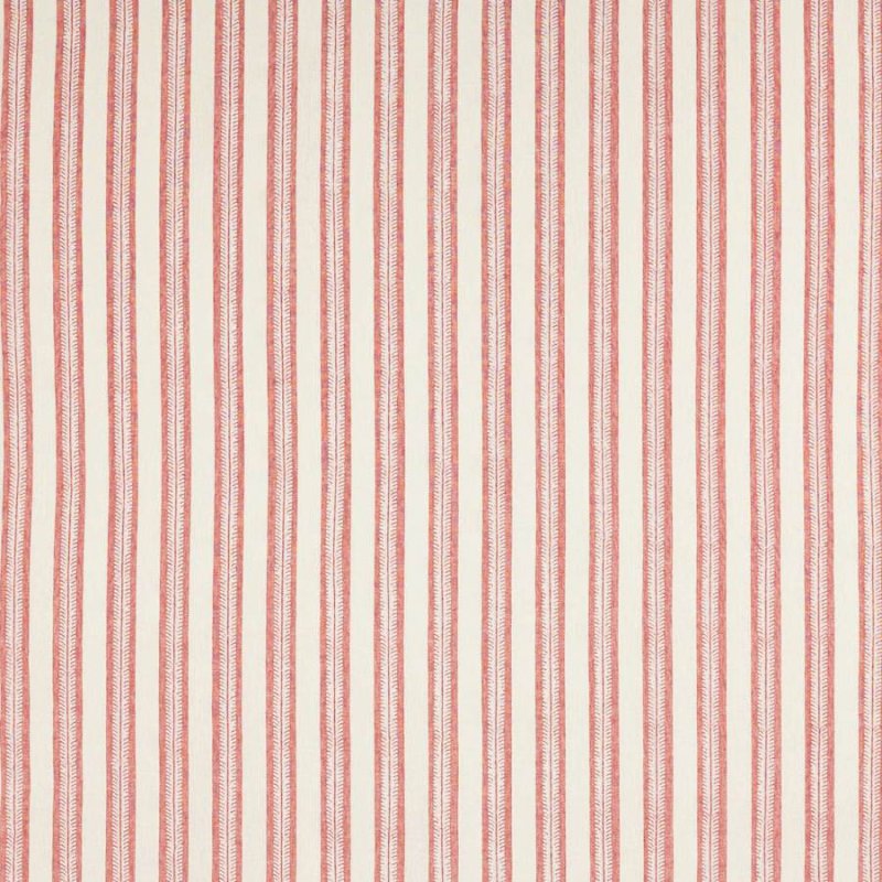 Jane Churchill Innis Stripe Leinenstoff in Red