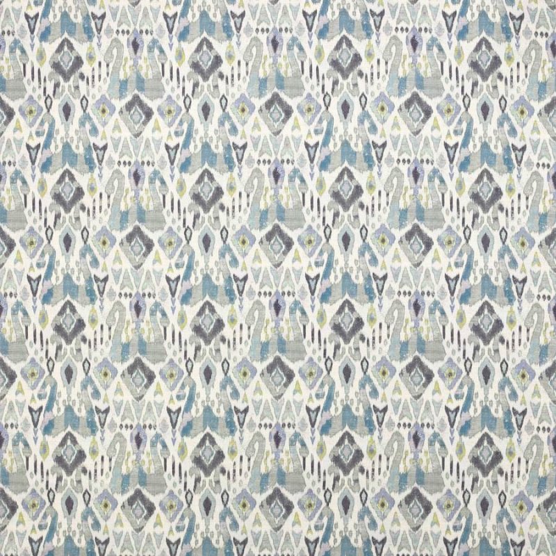 Preview: Jane Churchill Jaru Ikat-Stoff in Blue/Aqua