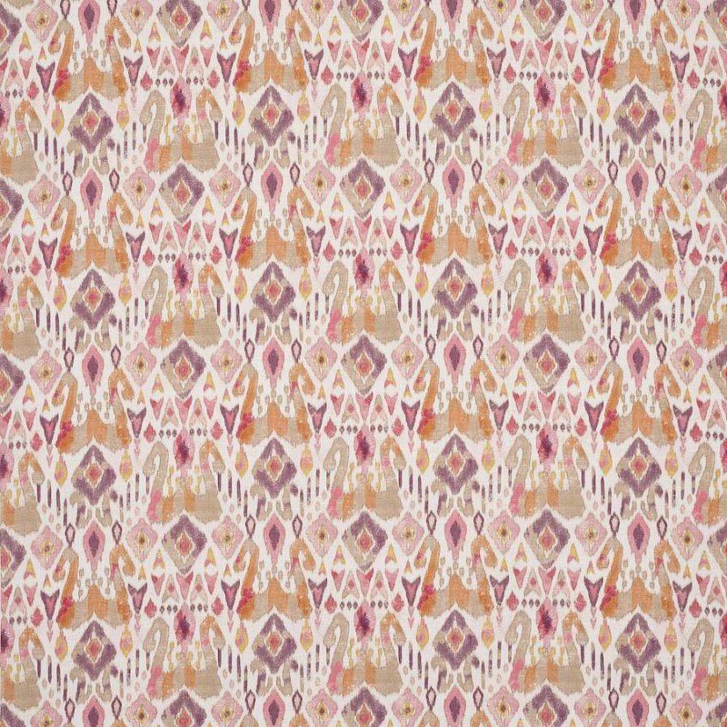 Preview: Jane Churchill Jaru Ikat-Stoff in Red/Pink