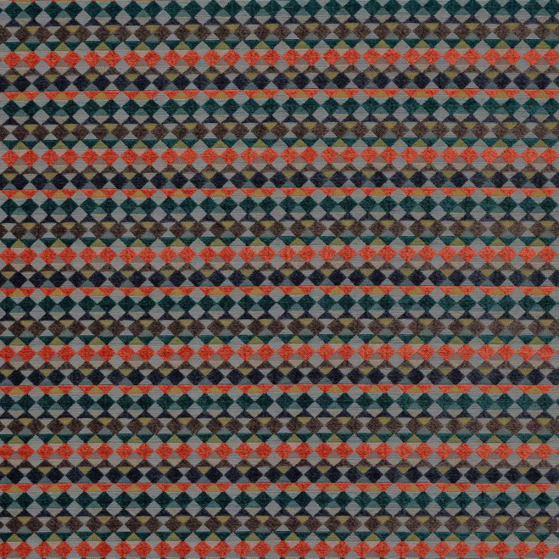 Kaleido von Jane Churchill – geometrisches Gewebe mit Chenille, Meterware