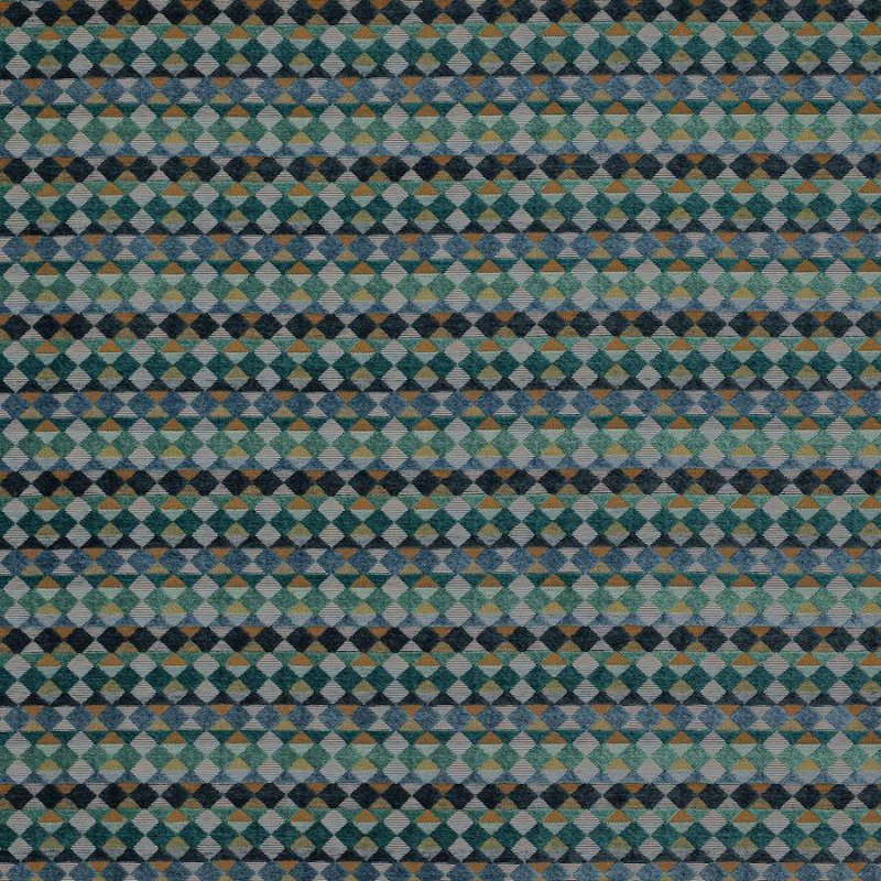 Preview: Jane Churchill Kaleido Stoff in Teal/Green