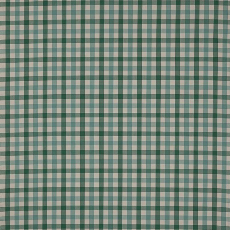 Jane Churchill Kali Check Karostoff in Teal